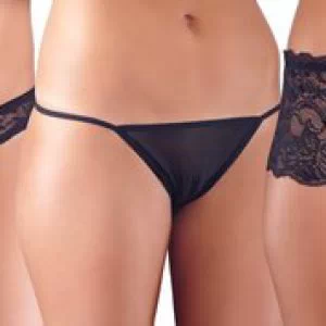 Cottelli Lingerie kolmeosaline mustade püksikute komplekt