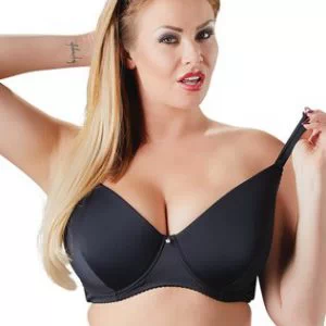 Cottelli Lingerie must pluss-suuruses rinnahoidja