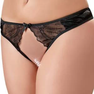 Cottelli Lingerie mustad avatud stringid