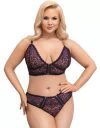 Cottelli Lingerie purple lace lingerie set