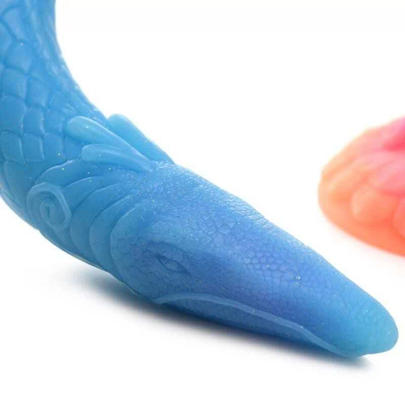 Creature Cocks - Glow-in-the-dark Silicone Dragon Anal Dildo - Image 5