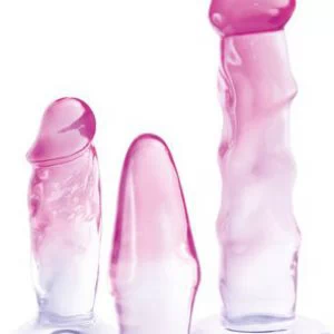 Crystal Clear Anal Training Pinky dildod komplekt