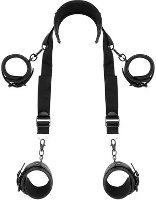 Darkness Fetish Submissive Position Master with Wrist and Ankle Cuffs