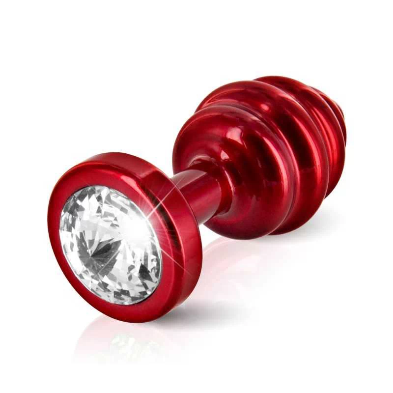 DIOGOL - ANO BUTT PLUG RIBBED RED