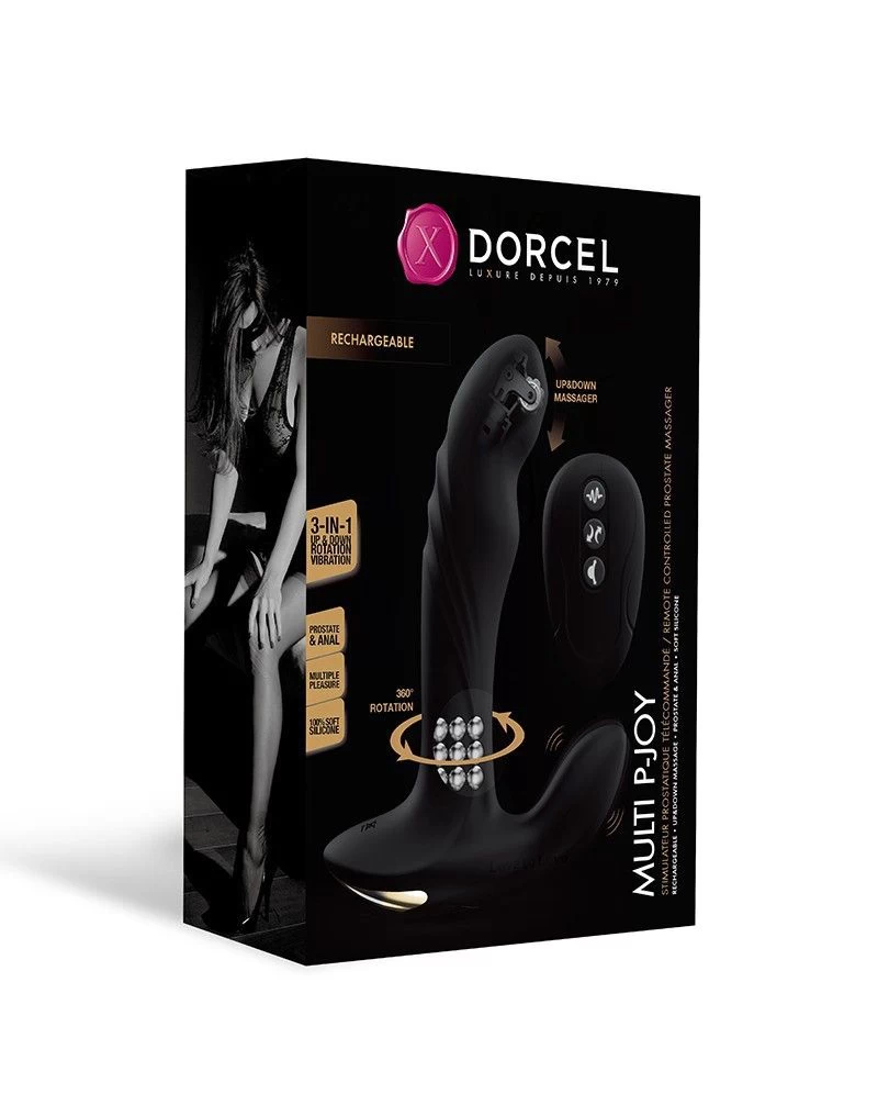 DORCEL - MULTI P-JOY - KAUGJUHTIMISPULDIGA EESNÄÄRME MASSÖÖR - MUST