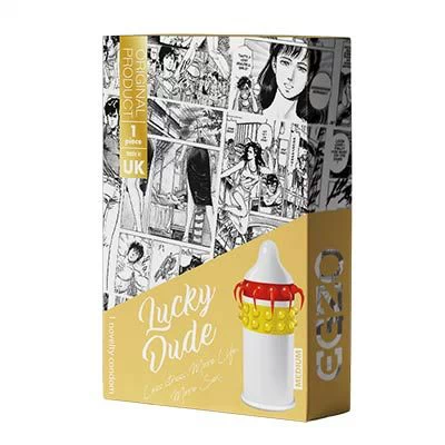 Egzo Lucky Dude padjandite ja vahetükkidega kondoom MEDIUM