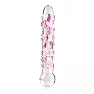 Elegantne klaasist dildo/anaaltapp Pipedream Icicles No. 07 (17.8×3.8cm)