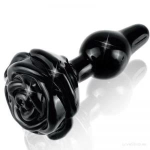 Elegantne roosikujuline klaasist anaaltapp Icicles No. 77 (6.1×2.9cm)