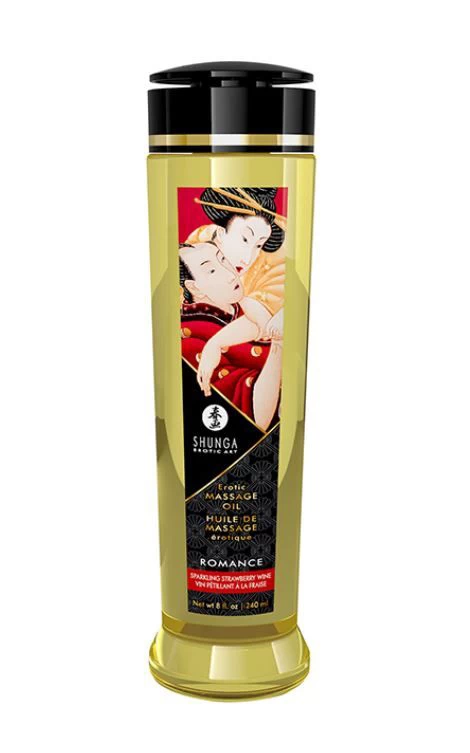 EROTIC MASSAGE OIL ROMANCE STRAWB. WINE 240 ML
