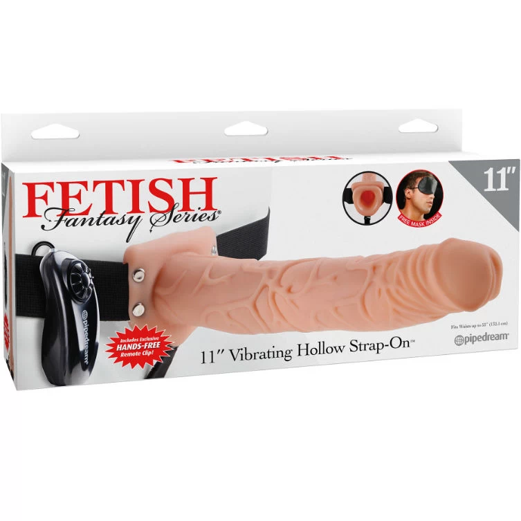 Fetish Fantasy Series vibreeriv 11-tolline õõnes strap-on dildo (29cm)
