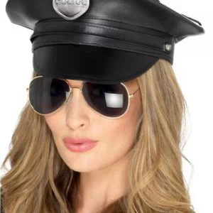 Fever mustast kunstnahast politseimüts