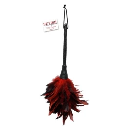 FF Frisky Feather punaste-tumedate sulgedega kõdisti-piits