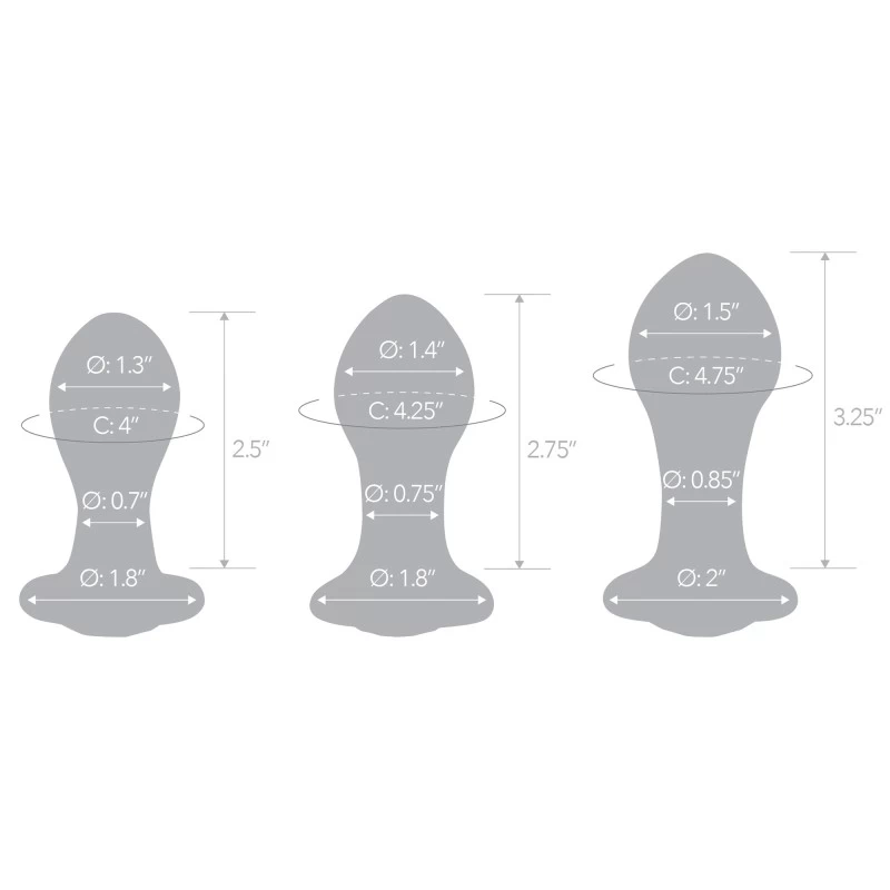 Glas - Bling Bling Glass 3 pc Anal Training Kit - Image 8
