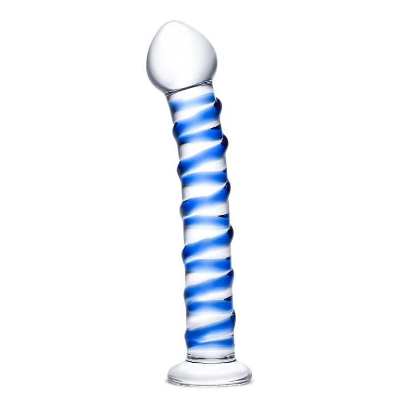 Gläs - Blue Spiral klaasdildo