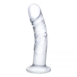 Glas – Curved Realistic Glass Dildo With Veins