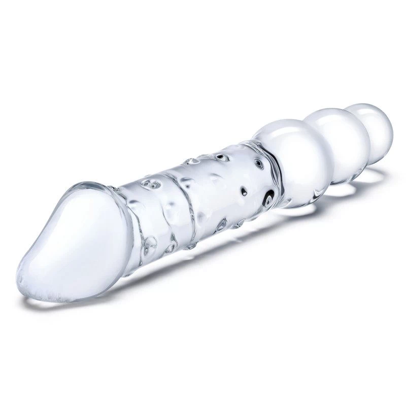 Glas - Double Ended Glass Dildo with Anal Beads - Image 2