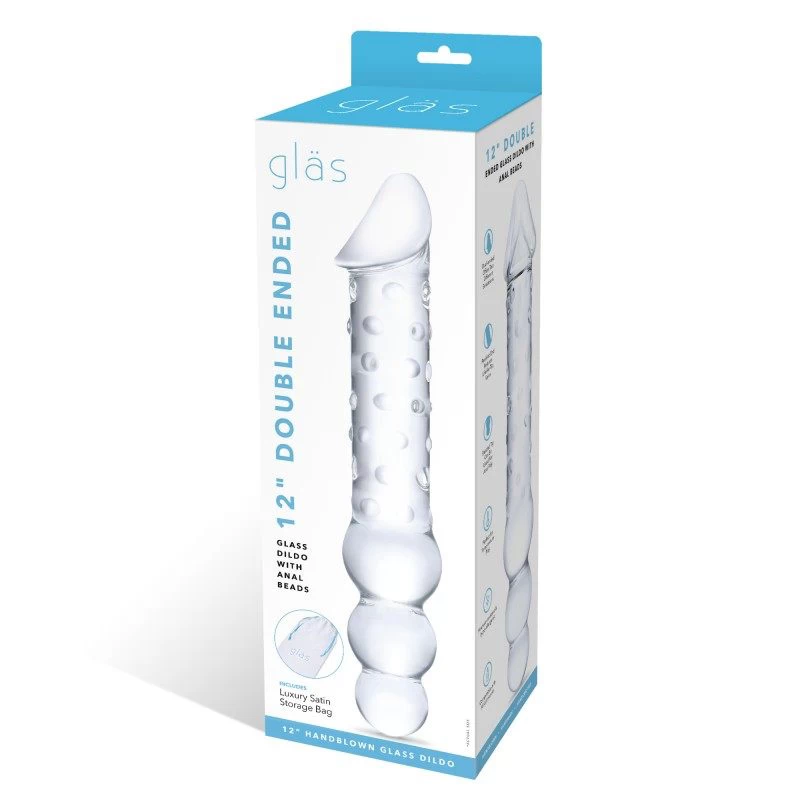 Glas - Double Ended Glass Dildo with Anal Beads - Image 8
