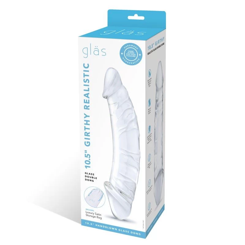 Glas - Girthy Realistlik Kahepoolne Klaasist Dildo - Image 3