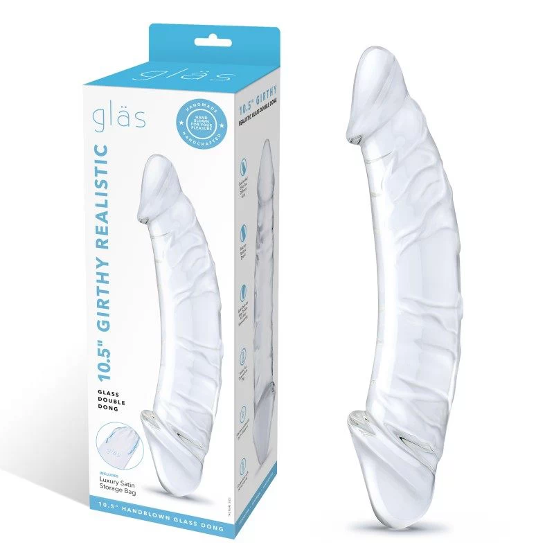 Glas - Girthy Realistlik Kahepoolne Klaasist Dildo - Image 4