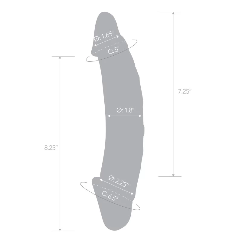 Glas - Girthy Realistlik Kahepoolne Klaasist Dildo - Image 8