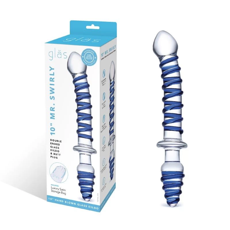 Glas - Mr. Swirly Double Ended Glass Dildo & Butt Plug - Image 2