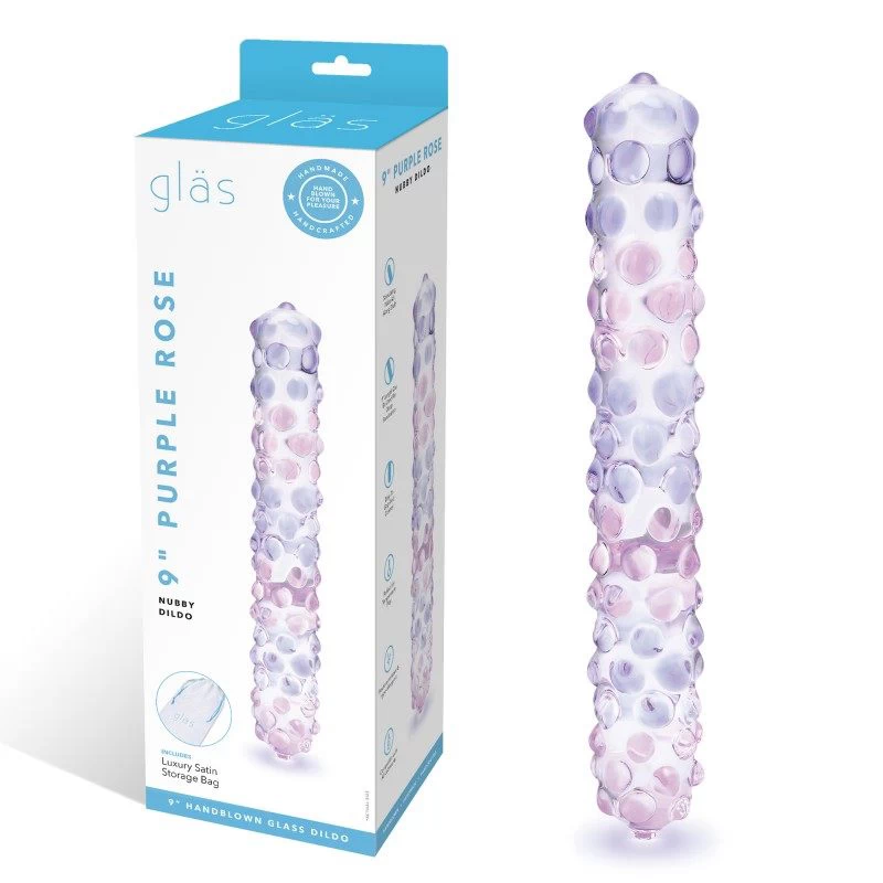 Glas - Purple Rose Nubby Dildo - Image 7