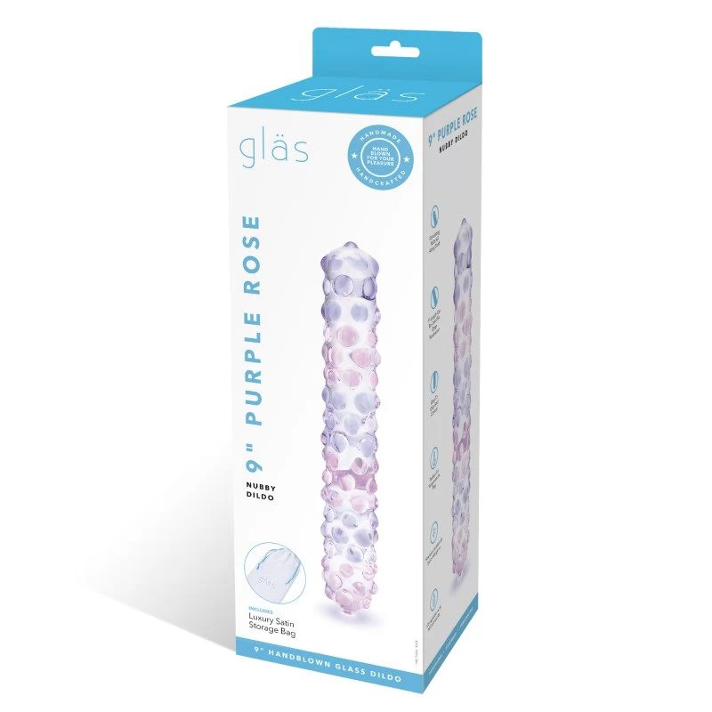 Glas - Purple Rose Nubby Dildo - Image 8