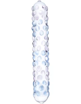 gläs Purple Rose Nubby klaasist dildo