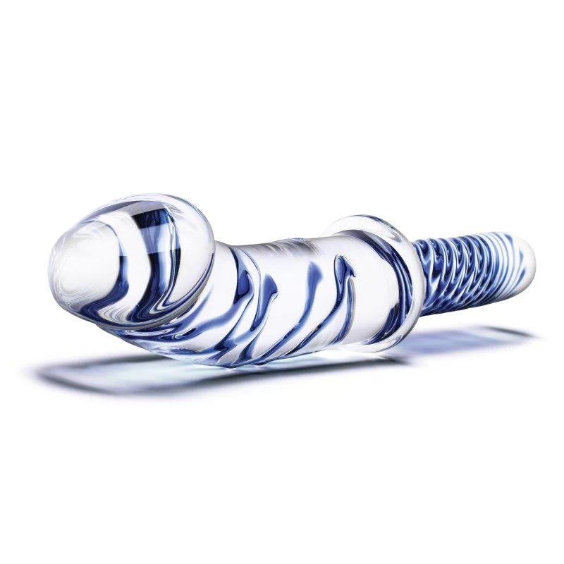 Glas - Realistic Double Ended Glass Dildo with Handle - Image 2