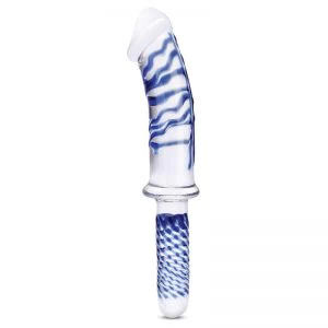 Glas – Realistic Double Ended Glass Dildo with Handle