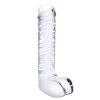 Glas – Realistic Ribbed Glass G-Spot Dildo with Balls