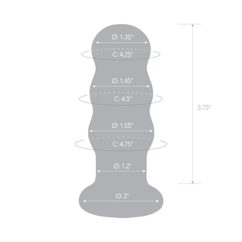 Glas - Rechargeable Remote Controlled Vibrating Beaded Buttplug - Image 3