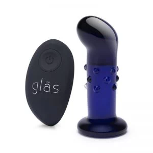 Glas – Rechargeable Remote Controlled Vibrating Dotted G-Spot/P-Spot Plug