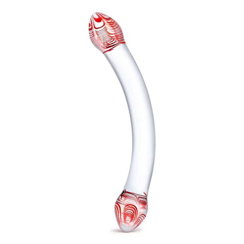 Gläs - Red Head Double Glass Dildo