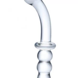 gläs Ribbed G-Spot klaasist dildo