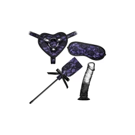 GP strap-on lilla komplekt piitsa ja silmaklappidega
