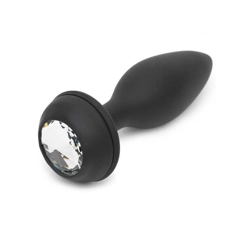 Happy Rabbit - Rechargeable Vibrating Butt Plug Black & Purple Large - Image 3