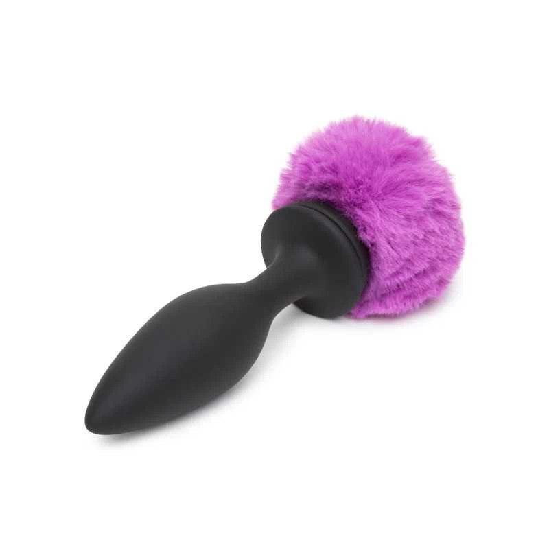 Happy Rabbit - Rechargeable Vibrating Butt Plug Black & Purple Large - Image 4