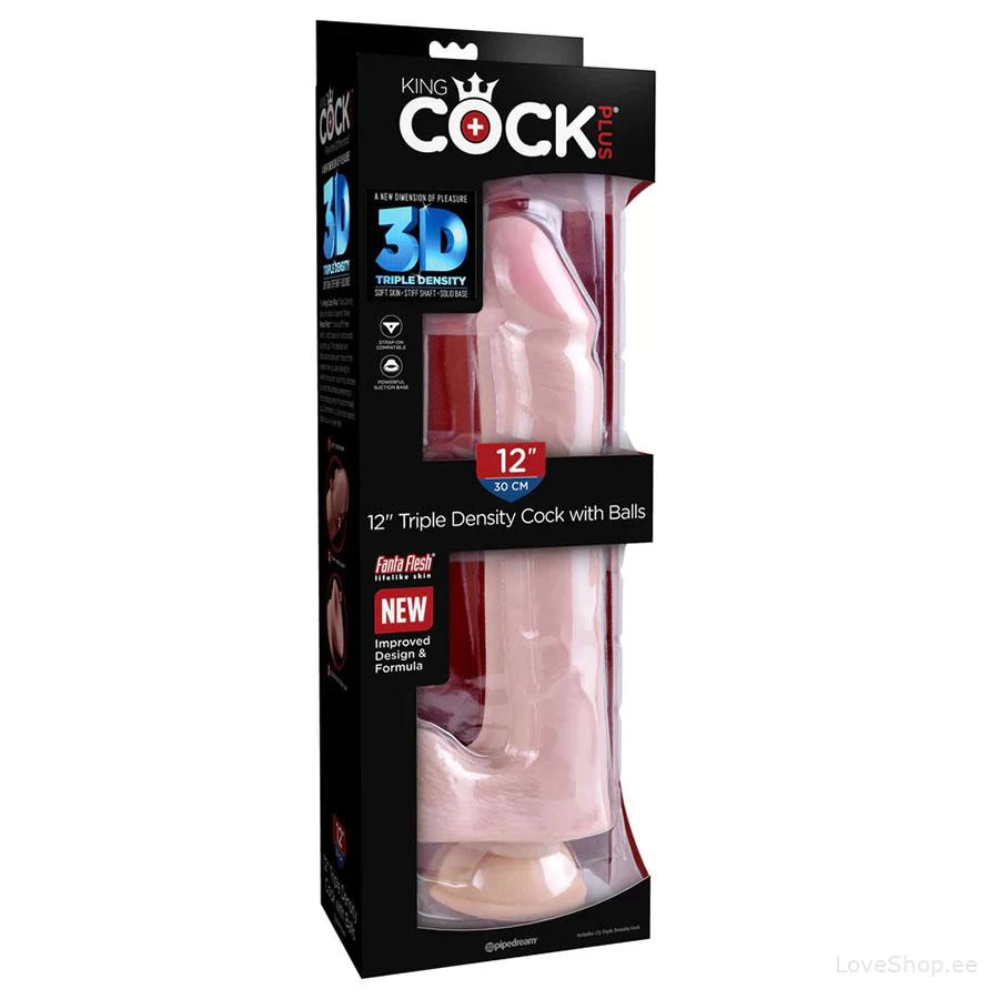 Hiiglaslik dildo King Cock Plus (33x5.6cm)