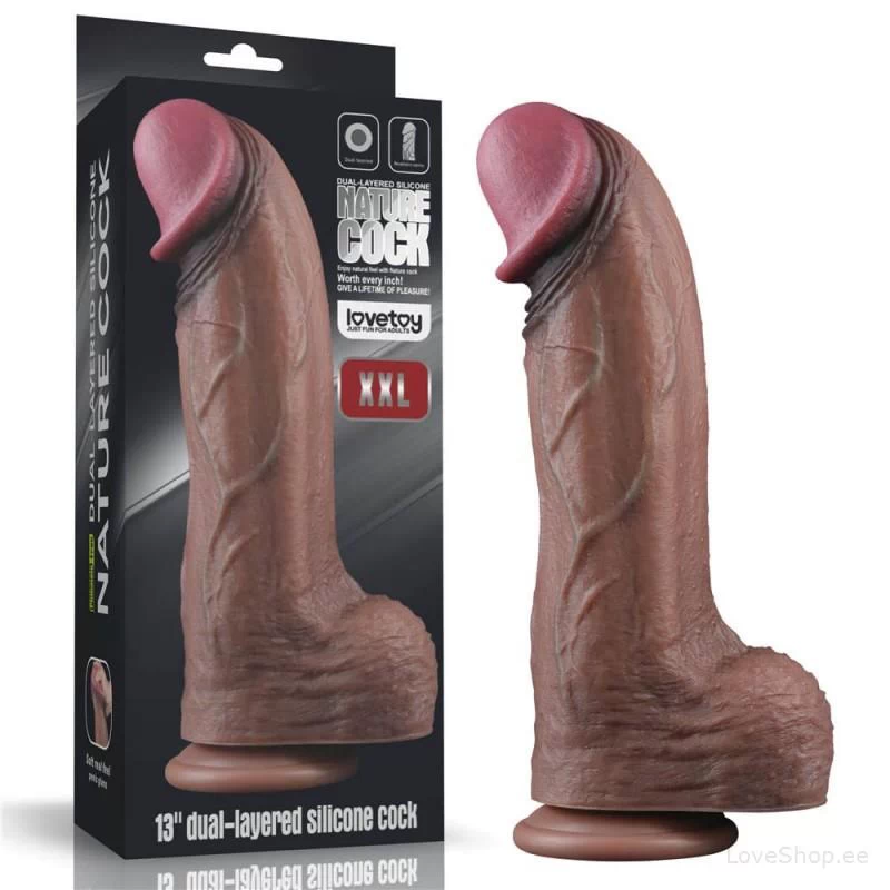 Hiiglaslik dildo Lovetoy Nature Cock 13" (33 x 7.6cm)