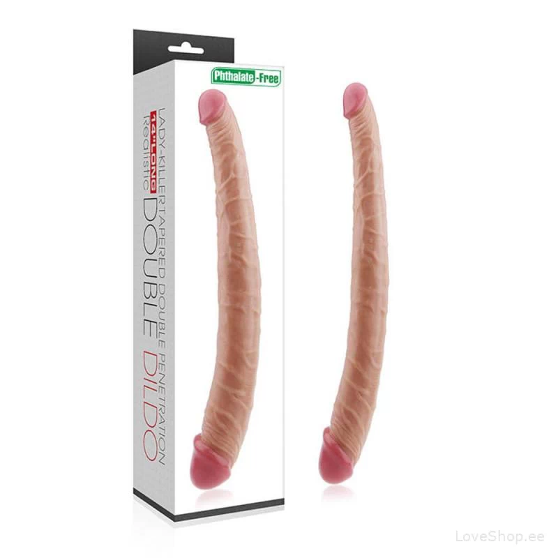 Hiiglaslik kahepoolne dildo Ladykiller Tapered (35.5 x 3.7cm)
