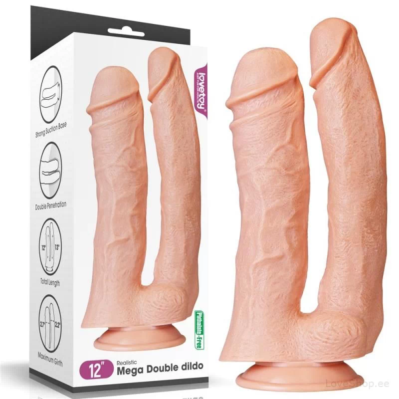 Hiiglaslik topelt penetratsiooni dildo Lovetoy Mega