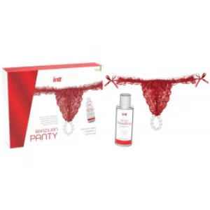 Intt komplekt pärlitega punastest püksikutest ja maasikageelist 50 ml