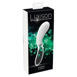 Kaarjas vibraator Liaison silikoonist ja klaasist