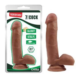 Kahe tihedusega dildo, pruun