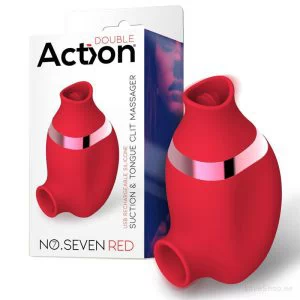 Keelefunktsiooniga kliitoristimulaator Action No Seven (punane)