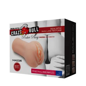 Keskmise mõõduline käsimasturbaator Crazy Bull Maggie (vagiina)