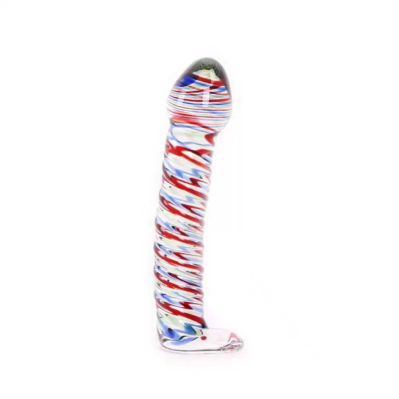 KIOTOS GLASS - COLOR SWIRL DILDO
