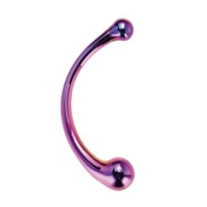 Klaasist kaarjas kahepoolne dildo Glamour