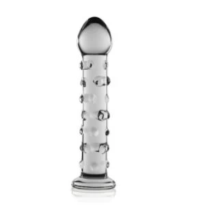 Klaasist värvita nubluline dildo Romance 7″